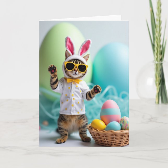 Carte de vacances de printemps Cool Cat (Devant)