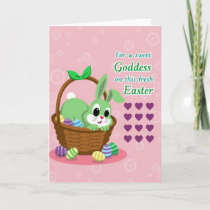 Carte de vacances de printemps de Lapin Mignon