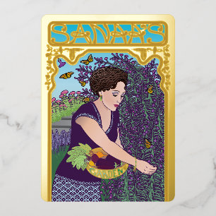 Carte de vacances de Sanaa's Garden Foil