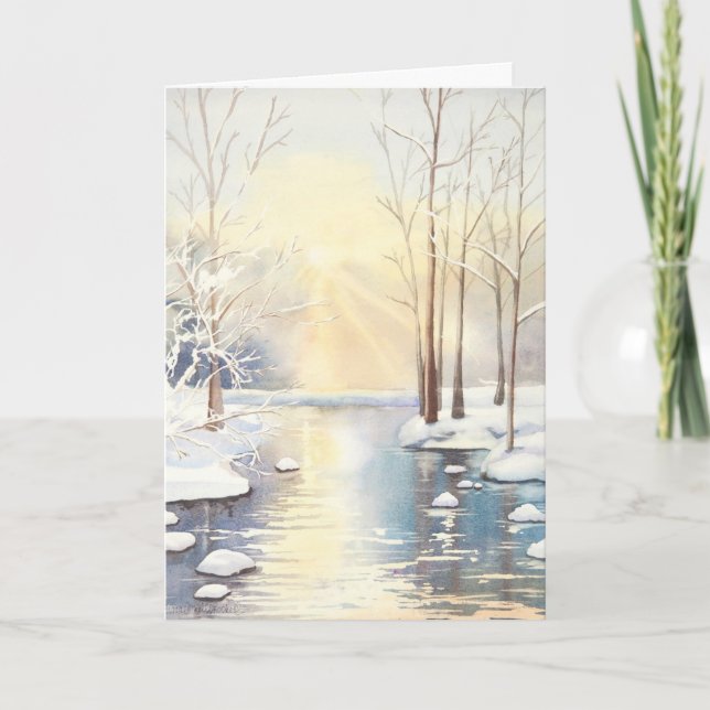 Carte de vacances de scène de neige (Devant)