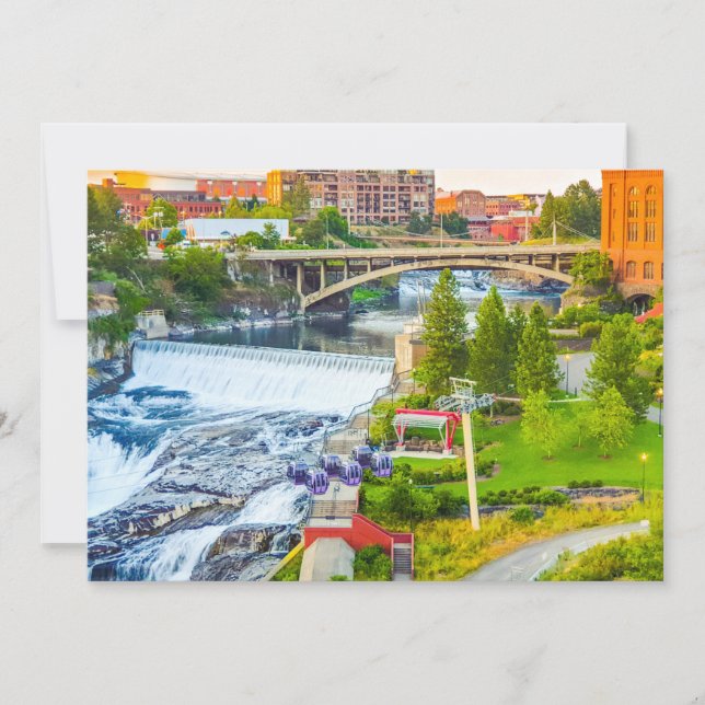 Carte de vacances de Spokane Falls Washington (Devant)