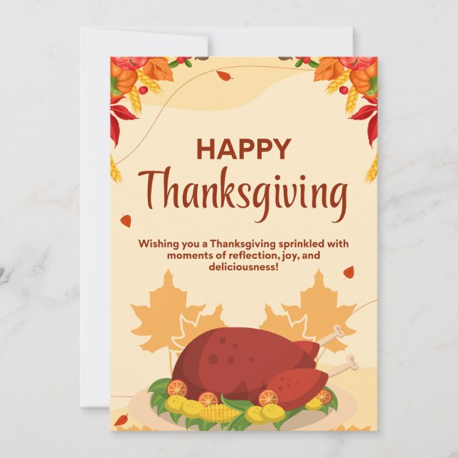 Carte de vacances de Thanksgiving (Devant)