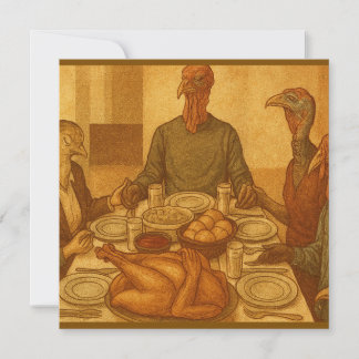 Carte de vacances de Thanksgiving pour un repas de