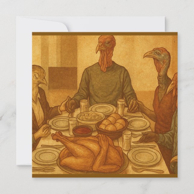Carte de vacances de Thanksgiving pour un repas de (Devant)