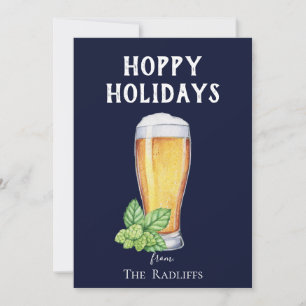 Carte de vacances de verre à bière Hoppy Holidays 