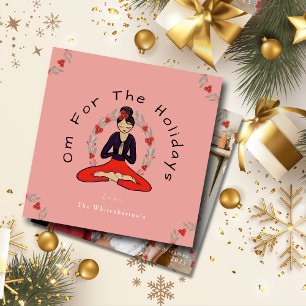 Carte de vacances de yoga 'Om For The Holidays' et
