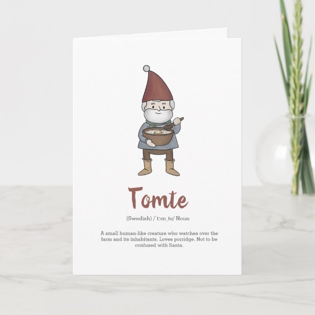 Carte de vacances Définition de Tomte Gnome Suédoi (Devant)