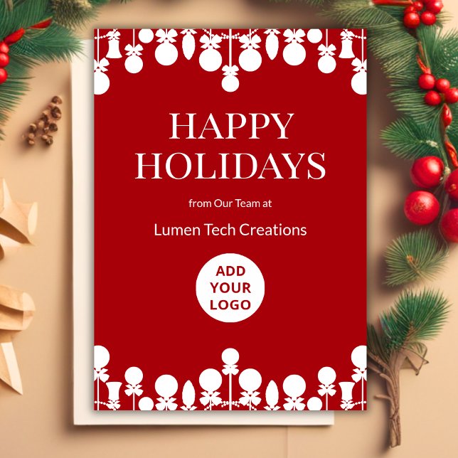 Carte de vacances d'équipe moderne | Votre logo ic (Créateur téléchargé)