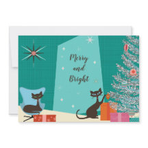 Carte de vacances design du milieu du siècle