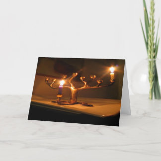 Carte de vacances d'hiver : "allumez le menorah "