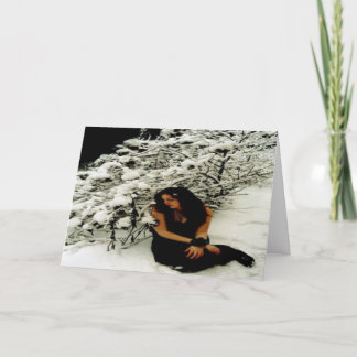 Carte de vacances d'hiver : "Arbre de neige avec