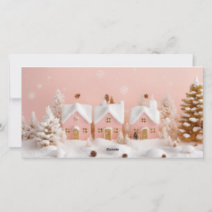 Carte de vacances d'hiver fantaisiste 3 photos en 