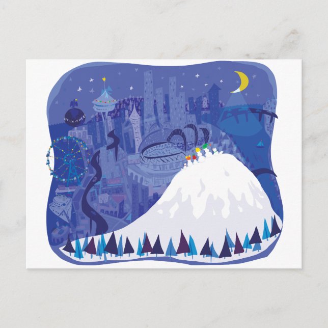 carte de vacances d'hiver vierge de Seattle, oreil (Devant)