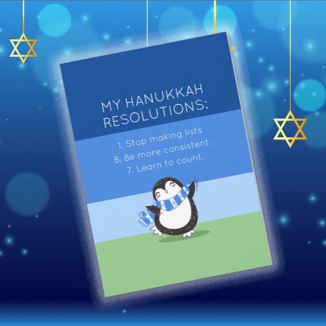Carte de vacances drôle Chanukah Hanoukka Résoluti (Créateur téléchargé)