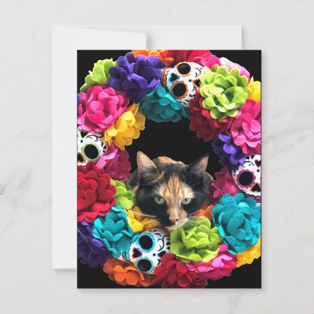 Carte de vacances du Jour des Morts de Chat (Devant)