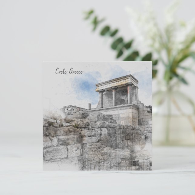 Carte de vacances du palais de Knossos – Voyage en (Debout devant)