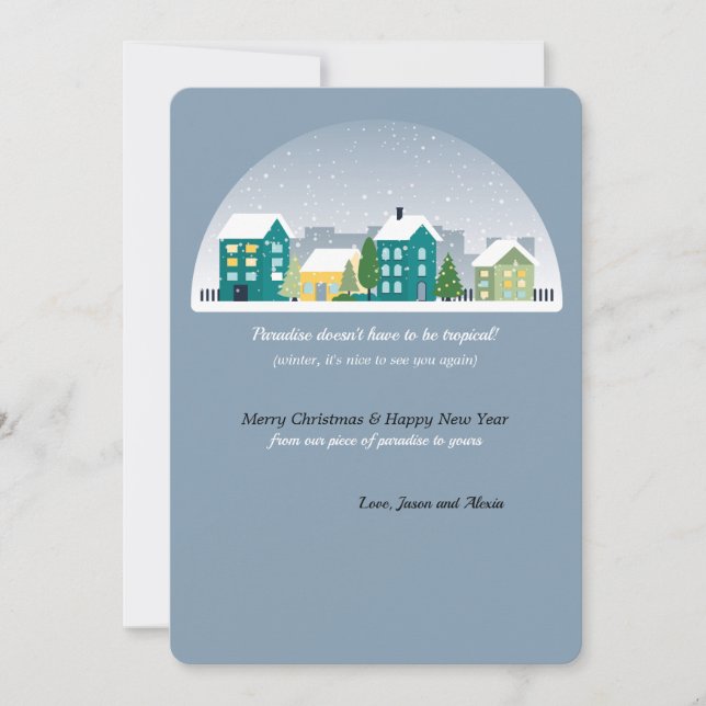 Carte de vacances du Paradis d'hiver (Devant)