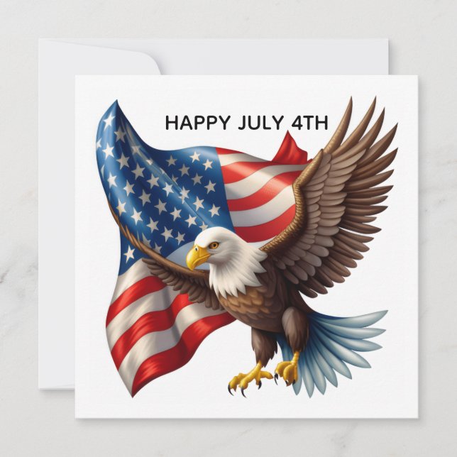 carte de vacances Eagle du 4 juillet (Devant)