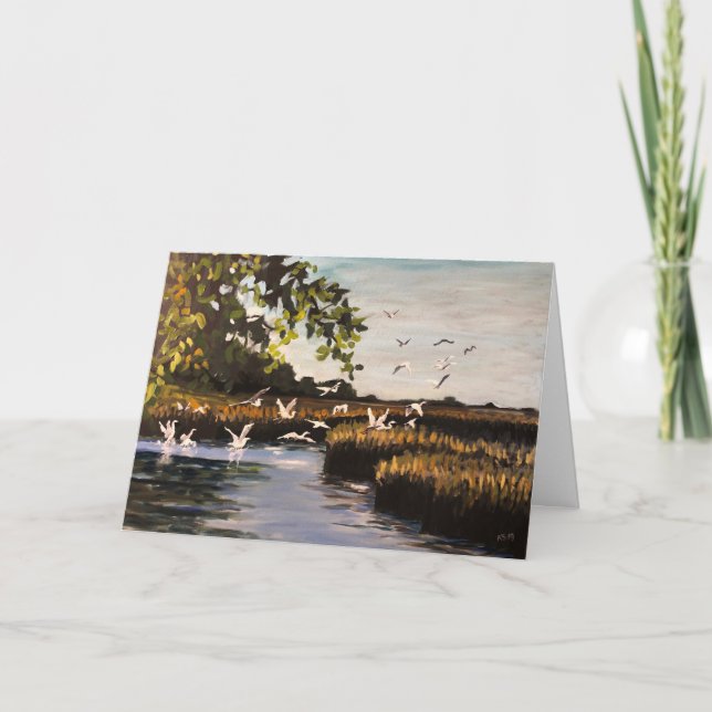 Carte de vacances Egrets (Devant)