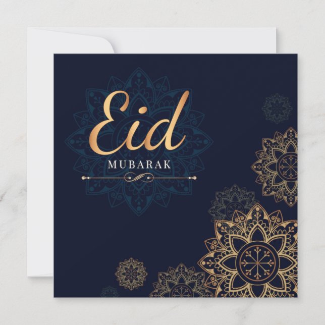 Carte de vacances Eid Moubarak Gold Mandala (Devant)