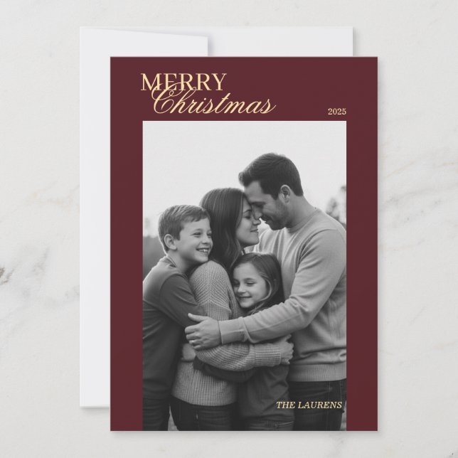 Carte de vacances élégante vintage à carreaux Tart (Devant)