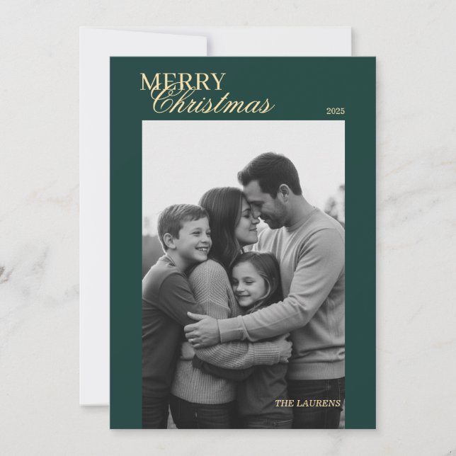 Carte de vacances élégante vintage Tartan Plaid (Devant)