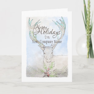 Carte de vacances Elk & Holly