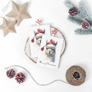 Carte De Vacances En Aluminium Alpaca de Noël, personnalisable