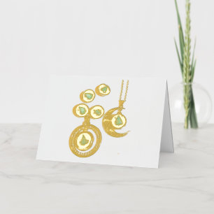 Carte De Vacances En Aluminium Bijoux de Noël Arbre bleu noir brillant Lune