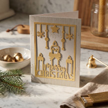 Bougie dorée Étincelle Découpe de papier Joyeux No
