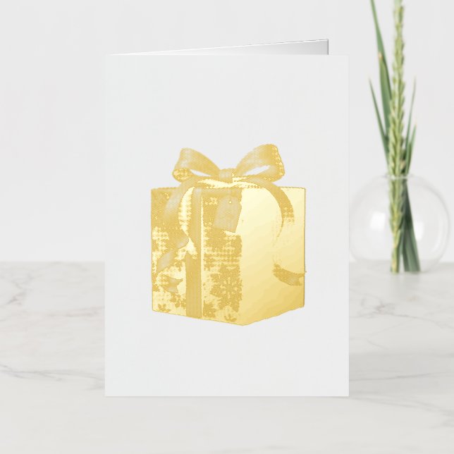 Carte De Vacances En Aluminium Cadeau de Noël (Recto)