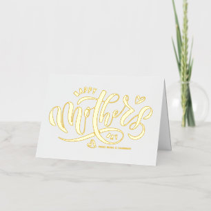Carte De Vacances En Aluminium Calligraphie moderne Bonne fête des mères