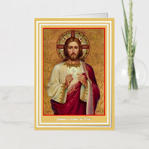 Carte De Vacances En Aluminium Carte de prière de communion spirituelle en GRANDE