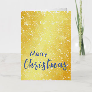 Carte De Vacances En Aluminium Couleur or Joyeux Noël Message de famille Nouvel A