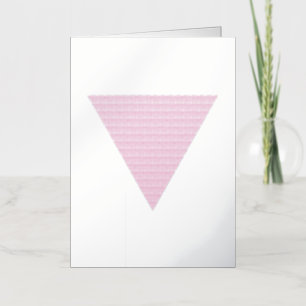 Carte De Vacances En Aluminium Drapeau triangle rose de SlipperyJoe's symbole ros