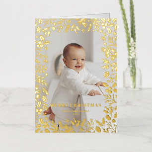 Carte De Vacances En Aluminium Festif Noël Foliage Cadre Joyeux Noël