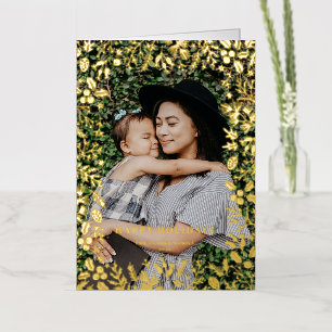 Carte De Vacances En Aluminium Festif Noël Foliage Frame Joyeux Fêtes