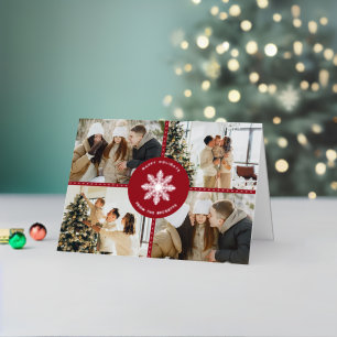 Carte De Vacances En Aluminium Fête Fête Fête Fête de neige Noël 4 Photo Real