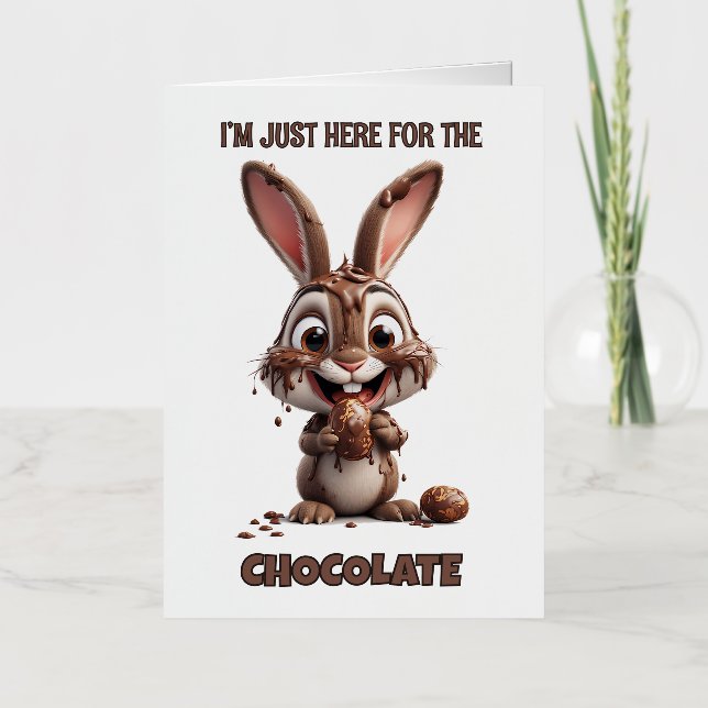 Carte De Vacances En Aluminium Funny Easter Bunny – Cute & Playful Easter Design (Recto)