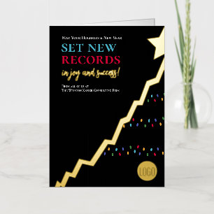 Carte De Vacances En Aluminium Graphique de ligne professionnel élégant arbre de 