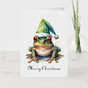 Carte De Vacances En Aluminium Grenouille de Noël Frolic, personnalisée