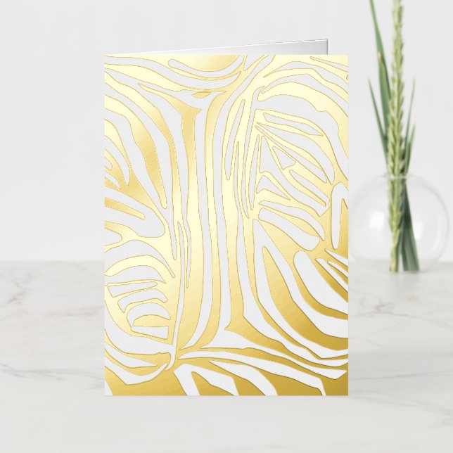 Carte De Vacances En Aluminium Impression zèbre rose (Recto)