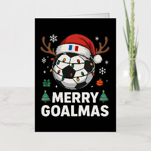 Carte De Vacances En Aluminium Joyeux Goalmas France - Football de Noël drôle
