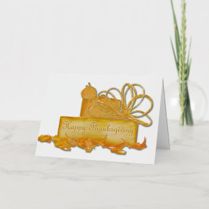 Carte De Vacances En Aluminium l'ambiance chaleureuse et festive de Thanksgiving 