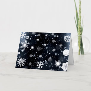 Carte De Vacances En Aluminium Le Noël de SlipperyJoe, hiver magique paisible à