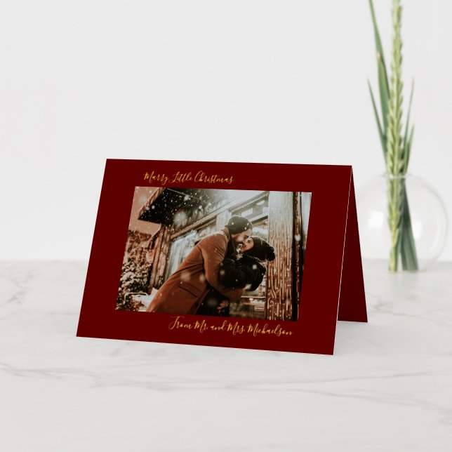 Carte De Vacances En Aluminium Marry Little Christmas Red (Recto)