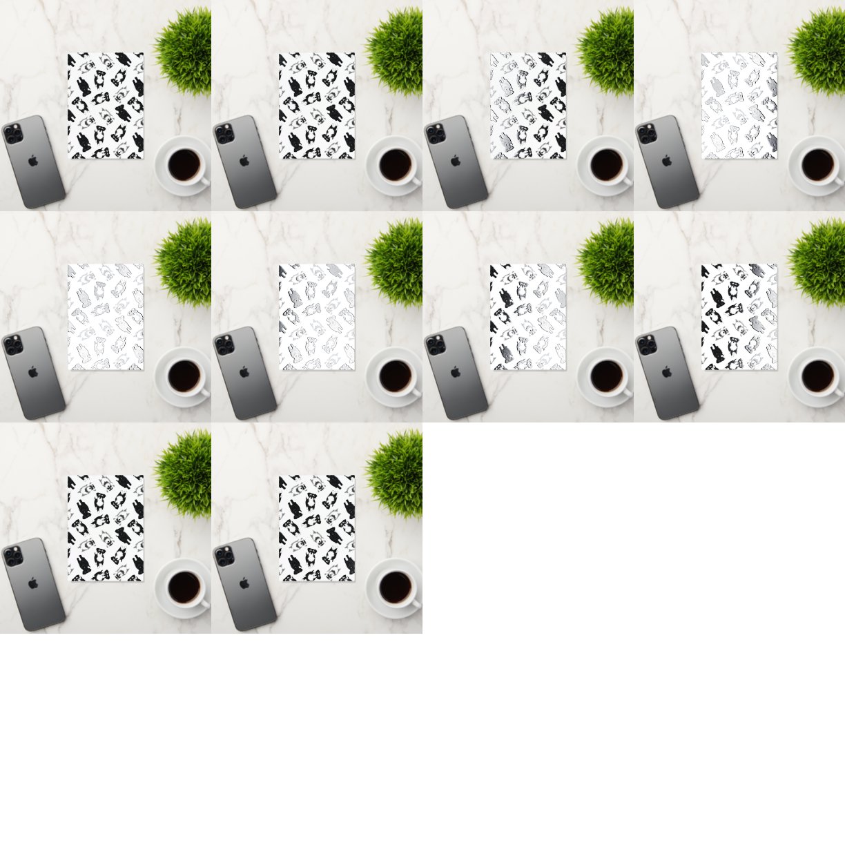 Carte De Vacances En Aluminium Merci de schnauzers noir et argent