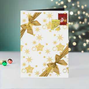 Carte De Vacances En Aluminium Mikitiez Noël angle cadeau étoile