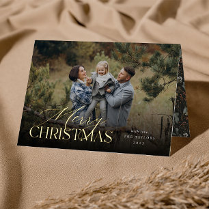 Carte De Vacances En Aluminium Moody Winter Botanical Horizontal Photo Plié