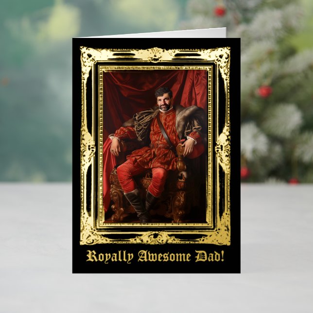 Carte De Vacances En Aluminium Portrait Royal Personnalisé Photo Ornat (Vacances In Situ)